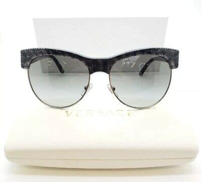 Versace MOD 4222 957/11 Sunglasses Black w/ Shimmery Silver 